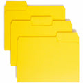 Smead SuperTab 1/3 Tab Cut Letter Recycled Top Tab File Folder, Yellow, 8 1/2" Width x 11" Length, 1 / Pack, SMD11984