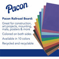Dixon Ticonderoga Pacon Railroad Board, Assorted, 100 / Carton, PAC5487