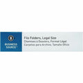 Business Source 1/3 Tab Cut Legal Recycled Top Tab File Folder, Manila, 8 1/2" Width x 14" Length, 100 / Box, BSN17526