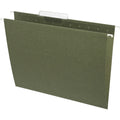 Business Source 1/3 Tab Cut Letter Recycled Hanging Folder, Standard Green, 8 1/2" Width x 11" Length, 25 / Box, BSN17532