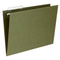 Business Source 1/3 Tab Cut Letter Recycled Hanging Folder, Standard Green, 8 1/2" Width x 11" Length, 25 / Box, BSN17532
