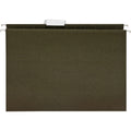 Business Source 1/5 Tab Cut Letter Recycled Hanging Folder, Green, 8 1/2" Width x 11" Length, 25 / Box, BSN17533