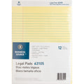 Business Source Micro-Perforated Legal Ruled Pads, 8 1/2" x 11 3/4", 1 Dozen, BSN63105