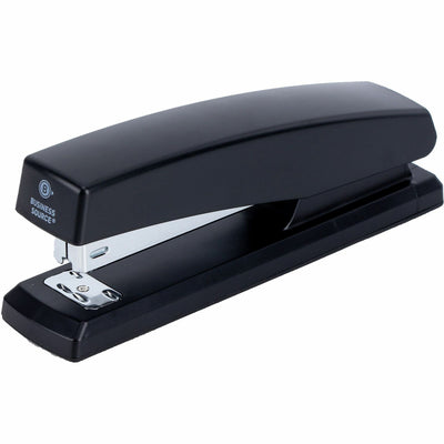 Business Source Full-Strip Desktop Stapler, Black, BSN65648