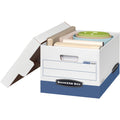 Fellowes Bankers Box R-Kive File Storage Box, Blue, 4 / Carton, FEL0724303