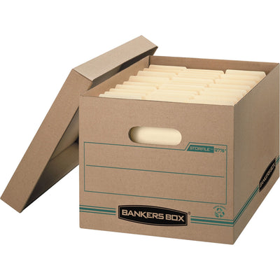 Fellowes Bankers Box STOR/FILE Recycled File Storage Box, Green, 12 / Carton, FEL1277601