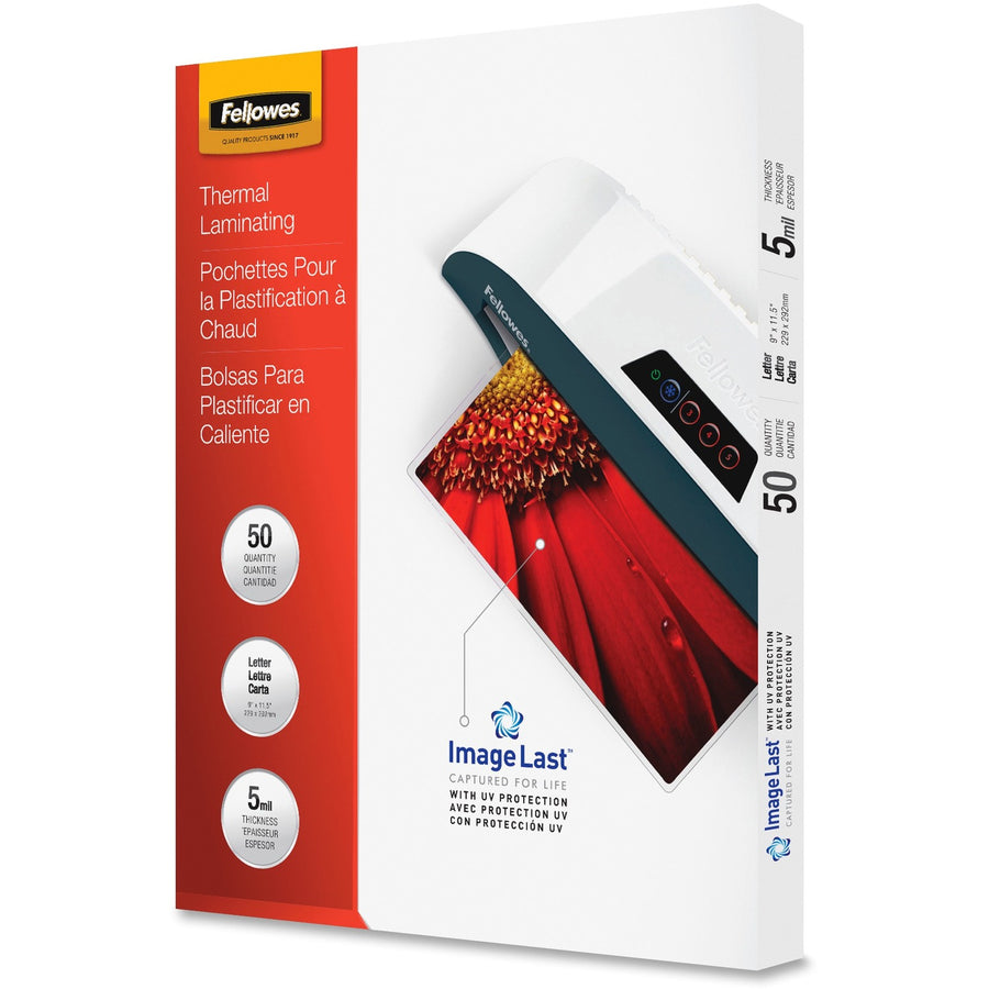 Fellowes ImageLast Jam-Free Thermal Laminating Pouches, Clear, 1 Pack — view 1