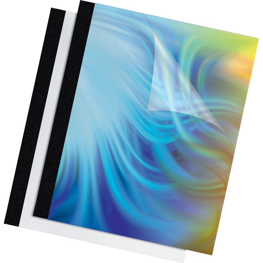 Fellowes Thermal Heavy-gauge Binding Covers, 8.5" x 11", Clear, Polyvinyl Chloride (PVC), 10 / Pack, FEL5256601