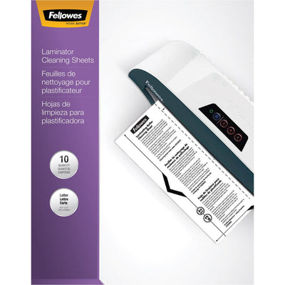 Fellowes Laminator Cleaning Sheets 10pk, White, 10 / Pack, FEL5320603