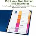 Avery EcoFriendly Recycled Dividers, 5 Tabs (3 Sets of 11080), White, AVE11080