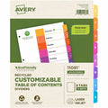 Avery EcoFriendly Recycled Dividers, 8 Tabs (3 Sets of 11081), White, AVE11081