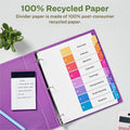 Avery EcoFriendly Recycled Dividers, 8 Tabs (3 Sets of 11081), White, AVE11081