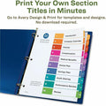 Avery EcoFriendly Recycled Dividers, 10 Tabs (3 Sets of 11082), White, AVE11082