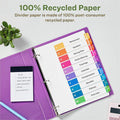 Avery EcoFriendly Recycled Dividers, 10 Tabs (3 Sets of 11082), White, AVE11082