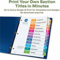 Avery EcoFriendly Recycled Dividers, 12 Tabs (3 Sets of 11083), White, AVE11083