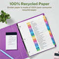 Avery coFriendly Recycled A-Z Dividers, 26 Tabs (11085), White, 1 Set, AVE11085