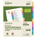 Avery coFriendly Recycled A-Z Dividers, 26 Tabs (11085), White, 1 Set, AVE11085