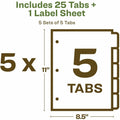 Avery Index Maker Index Divider, White, 5 / Pack, AVE11580