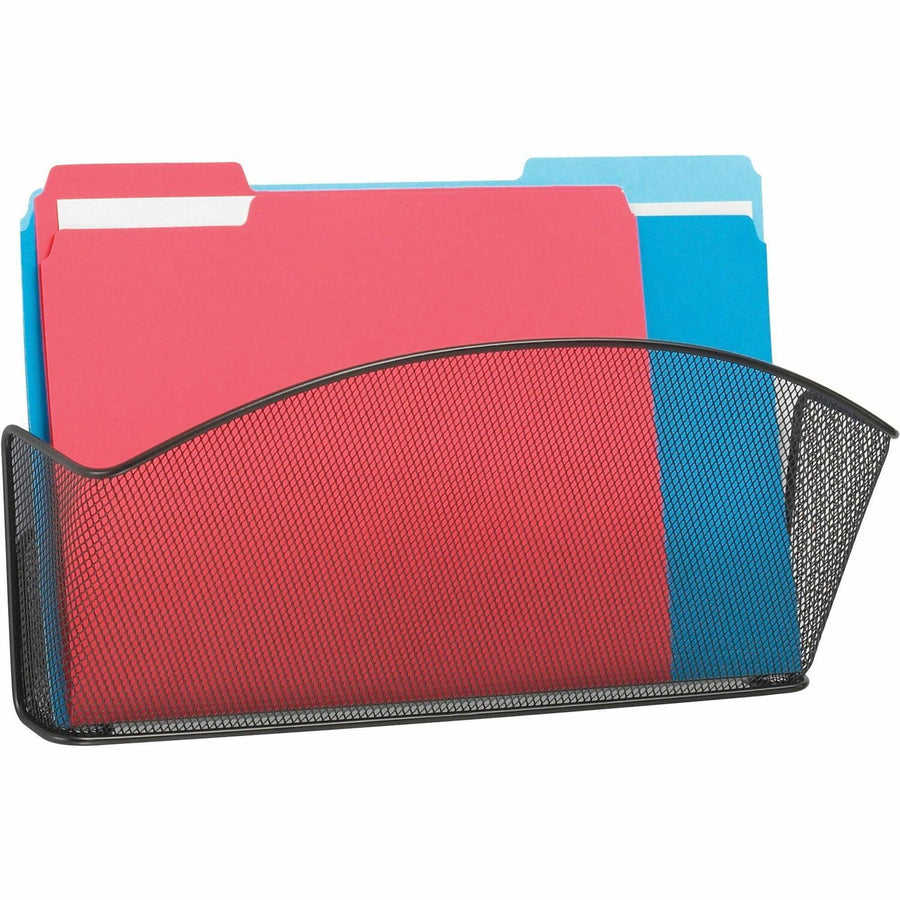 Safco Onyx Mesh Wall Pockets, 15" x 9", Black, Steel, SAF5653BL
