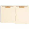 Smead Straight Tab Cut Letter Recycled Fastener Folder, Manila, 8 1/2" Width x 11" Length, 50 / Box, SMD34101