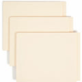 Smead Straight Tab Cut Letter Recycled Fastener Folder, Manila, 8 1/2" Width x 11" Length, 50 / Box, SMD34101