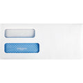 Quality Park No. 10 Double Window Security Tint Business Envelopes with Self-Seal Closure, White, 500 / Box, QUA24559