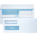 Quality Park No. 10 Double Window Security Tint Business Envelopes with Self-Seal Closure, White, 500 / Box, QUA24559