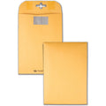 Quality Park 6 x 9 Postage Saving ClearClasp Envelopes with Reusable Redi-Tac Closure, Kraft, 100 / Box, QUA43468