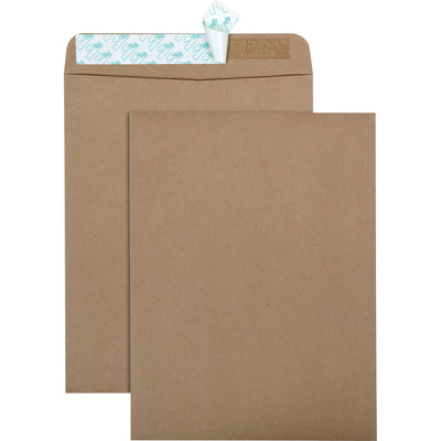 Quality Park 9 x 12 Catalog Mailing Envelopes with Redi-Strip Self-Seal Closure, Kraft, 100 / Box, QUA44511