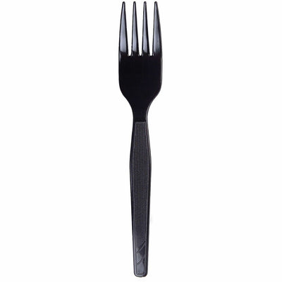 Georgia Pacific . Dixie Medium-Weight Disposable Plastic Forks by GP Pro, Black, 1 Carton, DXEFM517