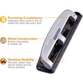 Amax Bostitch EZ Squeeze 12 Three-Hole Punch, Silver, ACI2101