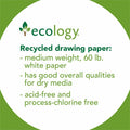 Dixon Ticonderoga Ecology Recycled Medium-Weight Drawing Paper, 12" x 18", 500 / Ream, PAC4722