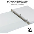 Samsill Earth's Choice Plant-based Durable View Binder, White, 8 1/2" Width x 11" Length, SAM16937