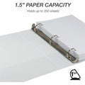 Samsill Earth's Choice Plant-based Durable View Binder, White, 8 1/2" Width x 11" Length, SAM16957