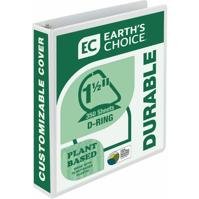 Samsill Earth's Choice Plant-based Durable View Binder, White, 8 1/2" Width x 11" Length, SAM16957