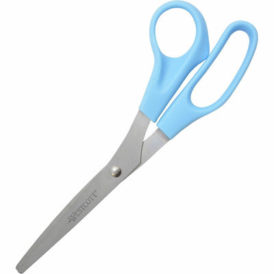 Acme United Westcott All Purpose 8" Stainless Steel Straight Scissors, Blue, 6EA/BX 20BX/CT — view 1