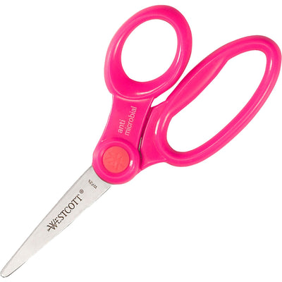 Acme United Westcott 5" Antimicrobial Kids Pointed Scissors, Assorted, ACM14607