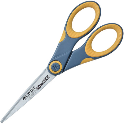 Acme United Westcott 7" Titanium Bonded Non-stick Scissors, Yellow, ACM14851