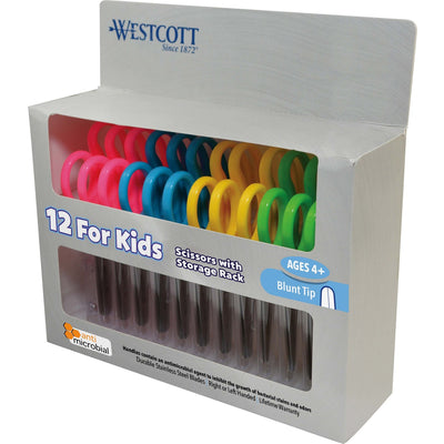 Acme United Westcott 5" Antimicrobial Kids Blunt Scissors, Assorted, 1 Pack, ACM14871
