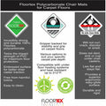 Floortex Polycarbonate Rectangular Chair Mat for Carpets over 1/2" - 35" x 47", Clear, FLR118927ER