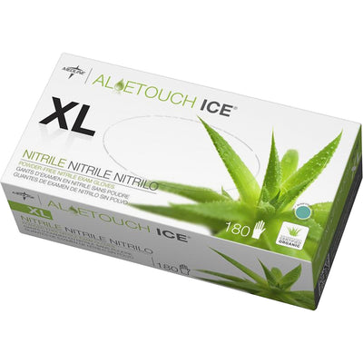Medline Aloetouch Ice Nitrile Gloves, 180 / Box, MIIMDS195287