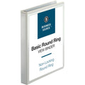 Business Source Round-ring View Binder, White, 8 1/2" Width x 11" Length, BSN09953