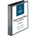 Business Source Round-ring View Binder, Black, 8 1/2" Width x 11" Length, BSN09954