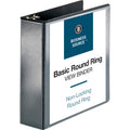 Business Source Round-ring View Binder, Black, 8 1/2" Width x 11" Length, BSN09958