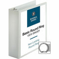 Business Source Round-ring View Binder, White, 8 1/2" Width x 11" Length, BSN09959