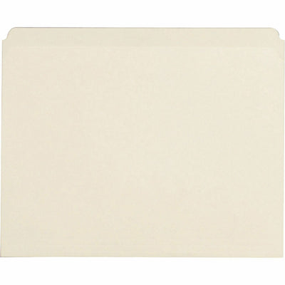 Business Source Straight Tab Cut Letter Recycled Top Tab File Folder, Manila, 8 1/2" Width x 11" Length, 100 / Box — view 1