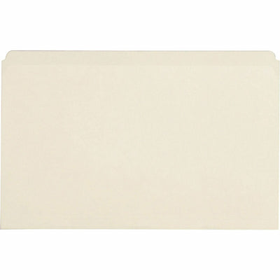 Business Source Straight Tab Cut Legal Recycled Top Tab File Folder, Manila, 8 1/2" Width x 14" Length, 100 / Box, BSN43566