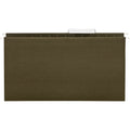 Business Source 1/3 Tab Cut Legal Recycled Hanging Folder, Green, 8 1/2" Width x 14" Length, 25 / Box, BSN43569