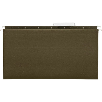 Business Source 1/3 Tab Cut Legal Recycled Hanging Folder, Green, 8 1/2" Width x 14" Length, 25 / Box — view 1
