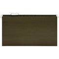 Business Source 1/5 Tab Cut Legal Recycled Hanging Folder, Green, 8 1/2" Width x 14" Length, 25 / Box, BSN43570